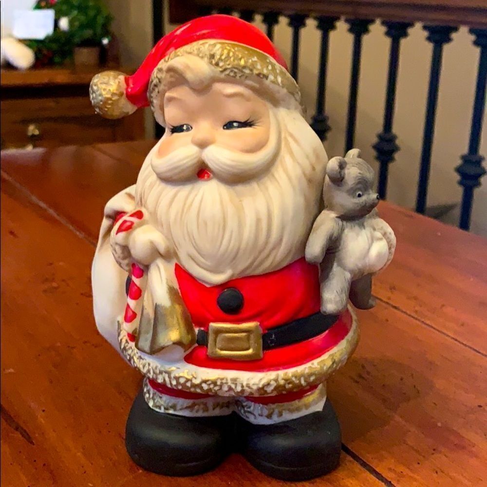 Vintage Homco Taiwan Santa Bank
